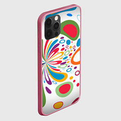 Чехол для iPhone 12 Pro Max Яркие краски, цвет: 3D-малиновый — фото 2