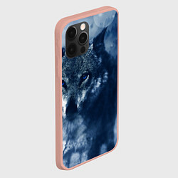 Чехол для iPhone 12 Pro Max Красивый волк, цвет: 3D-светло-розовый — фото 2