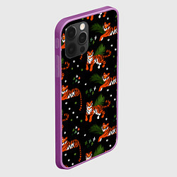 Чехол для iPhone 12 Pro Max Tigers, цвет: 3D-сиреневый — фото 2