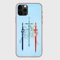 Чехол для iPhone 12 Pro Max Sword Art Online, цвет: 3D-светло-розовый