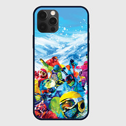 Чехол для iPhone 12 Pro Max Палитра сноуборд, цвет: 3D-черный