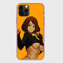 Чехол для iPhone 12 Pro Max Uraraka Ahegao Урарака, цвет: 3D-светло-розовый