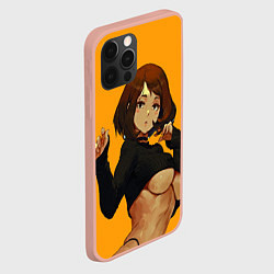 Чехол для iPhone 12 Pro Max Uraraka Ahegao Урарака, цвет: 3D-светло-розовый — фото 2