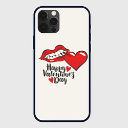 Чехол для iPhone 12 Pro Max Happy Valentines Day, цвет: 3D-черный