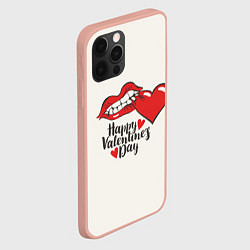 Чехол для iPhone 12 Pro Max Happy Valentines Day, цвет: 3D-светло-розовый — фото 2