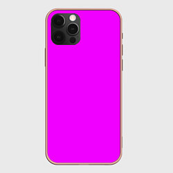 Чехол для iPhone 12 Pro Max Маджента без рисунка, цвет: 3D-светло-розовый