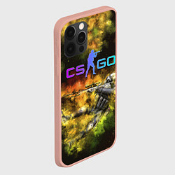 Чехол для iPhone 12 Pro Max CS GO Gold dust, цвет: 3D-светло-розовый — фото 2