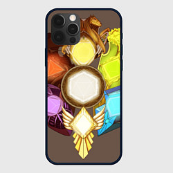 Чехол для iPhone 12 Pro Max DnD Dices: Battle Shields, цвет: 3D-черный