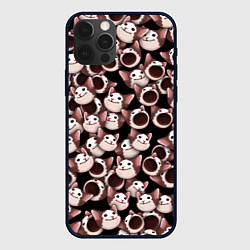 Чехол для iPhone 12 Pro Max Popping cats, цвет: 3D-черный