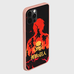 Чехол для iPhone 12 Pro Max Attack on titan Атака титан, цвет: 3D-светло-розовый — фото 2