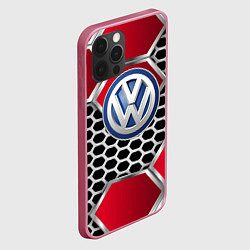 Чехол для iPhone 12 Pro Max VOLKSWAGEN, цвет: 3D-малиновый — фото 2