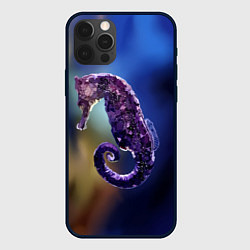 Чехол для iPhone 12 Pro Max Морской конёк, цвет: 3D-черный