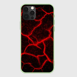 Чехол для iPhone 12 Pro Max ЛАВА ЛАВОВЫЕ ТРЕЩИНЫ LAVA, цвет: 3D-салатовый
