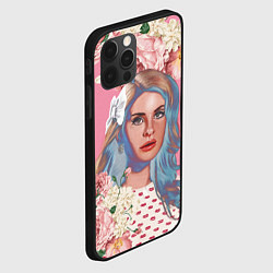 Чехол для iPhone 12 Pro Max Лана дел рей в цветах, цвет: 3D-черный — фото 2