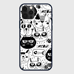 Чехол для iPhone 12 Pro Max Кошки, цвет: 3D-черный