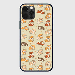 Чехол для iPhone 12 Pro Max Шиба-Ину, цвет: 3D-черный