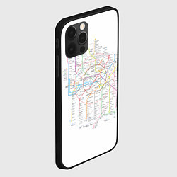 Чехол для iPhone 12 Pro Max Схема метро, МЦК, МЦД 2021, цвет: 3D-черный — фото 2