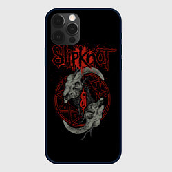 Чехол для iPhone 12 Pro Max Slipknot Черепа, цвет: 3D-черный