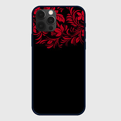 Чехол для iPhone 12 Pro Max Цветы, цвет: 3D-черный
