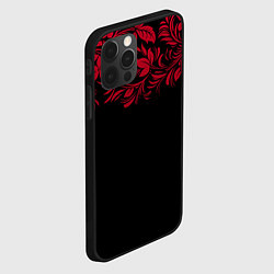 Чехол для iPhone 12 Pro Max Цветы, цвет: 3D-черный — фото 2