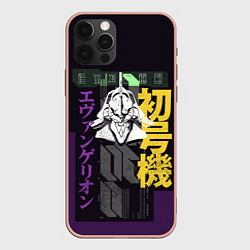 Чехол для iPhone 12 Pro Max Evangelion EVA 01, цвет: 3D-светло-розовый