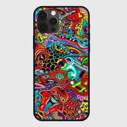 Чехол для iPhone 12 Pro Max Яркая абстракция bright abstraction, цвет: 3D-черный