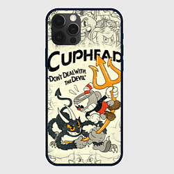 Чехол для iPhone 12 Pro Max Cuphead and Devil, цвет: 3D-черный