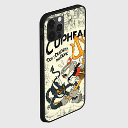 Чехол для iPhone 12 Pro Max Cuphead and Devil, цвет: 3D-черный — фото 2