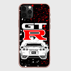 Чехол для iPhone 12 Pro Max NISSAN GT-R НИССАН GTR, цвет: 3D-светло-розовый