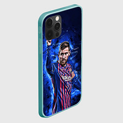 Чехол для iPhone 12 Pro Max Lionel Messi Barcelona 10, цвет: 3D-мятный — фото 2