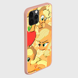 Чехол для iPhone 12 Pro Max Applejack pattern, цвет: 3D-светло-розовый — фото 2