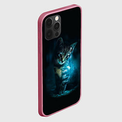 Чехол для iPhone 12 Pro Max Красивый кот, цвет: 3D-малиновый — фото 2