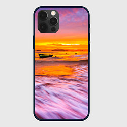 Чехол для iPhone 12 Pro Max Закат на пляже, цвет: 3D-черный