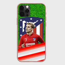 Чехол для iPhone 12 Pro Max Антуан Гризманн Antoine Griezmann спина Z, цвет: 3D-светло-розовый