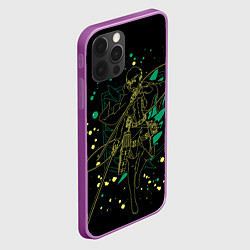 Чехол для iPhone 12 Pro Max Атака Титанов, Леви Аккерман, цвет: 3D-сиреневый — фото 2