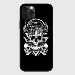 Чехол для iPhone 12 Pro Max Черепа и Вороны Skulls Raven, цвет: 3D-черный