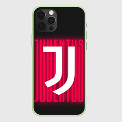 Чехол для iPhone 12 Pro Max JUVENTUS ЮВЕНТУС НЕОН, цвет: 3D-салатовый