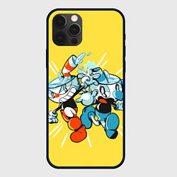 Чехол для iPhone 12 Pro Max Cuphead bros, цвет: 3D-черный