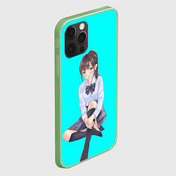 Чехол для iPhone 12 Pro Max Anime girl, цвет: 3D-салатовый — фото 2