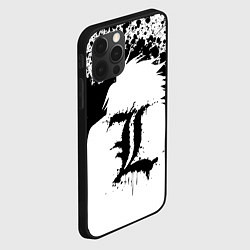 Чехол для iPhone 12 Pro Max Death Note черная краска, цвет: 3D-черный — фото 2