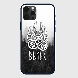 Чехол для iPhone 12 Pro Max ВЕЛЕС туманный лес, цвет: 3D-черный