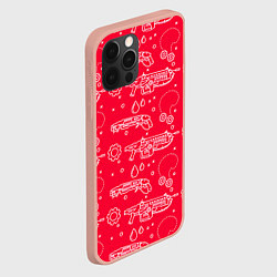 Чехол для iPhone 12 Pro Max Gears pattern, цвет: 3D-светло-розовый — фото 2