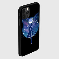 Чехол для iPhone 12 Pro Max Sailor Moon силуэт, цвет: 3D-черный — фото 2