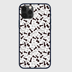 Чехол для iPhone 12 Pro Max Шахматные Фигуры, цвет: 3D-черный