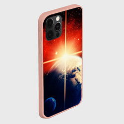 Чехол для iPhone 12 Pro Max Космос земля 3D, цвет: 3D-светло-розовый — фото 2