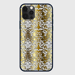 Чехол для iPhone 12 Pro Max Versace gold & white, цвет: 3D-черный