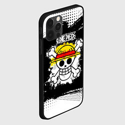 Чехол для iPhone 12 Pro Max Весёлый Роджер пиратов Соломенной Шляпы, цвет: 3D-черный — фото 2