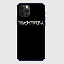 Чехол для iPhone 12 Pro Max Phasmophobia logo, цвет: 3D-черный