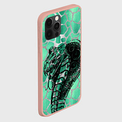 Чехол для iPhone 12 Pro Max Кобра Змеиный стиль, цвет: 3D-светло-розовый — фото 2