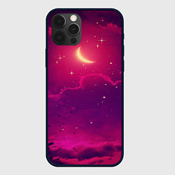 Чехол для iPhone 12 Pro Max СКАЗОЧНАЯ НОЧЬ 2 КРАСНЫЙ, цвет: 3D-черный